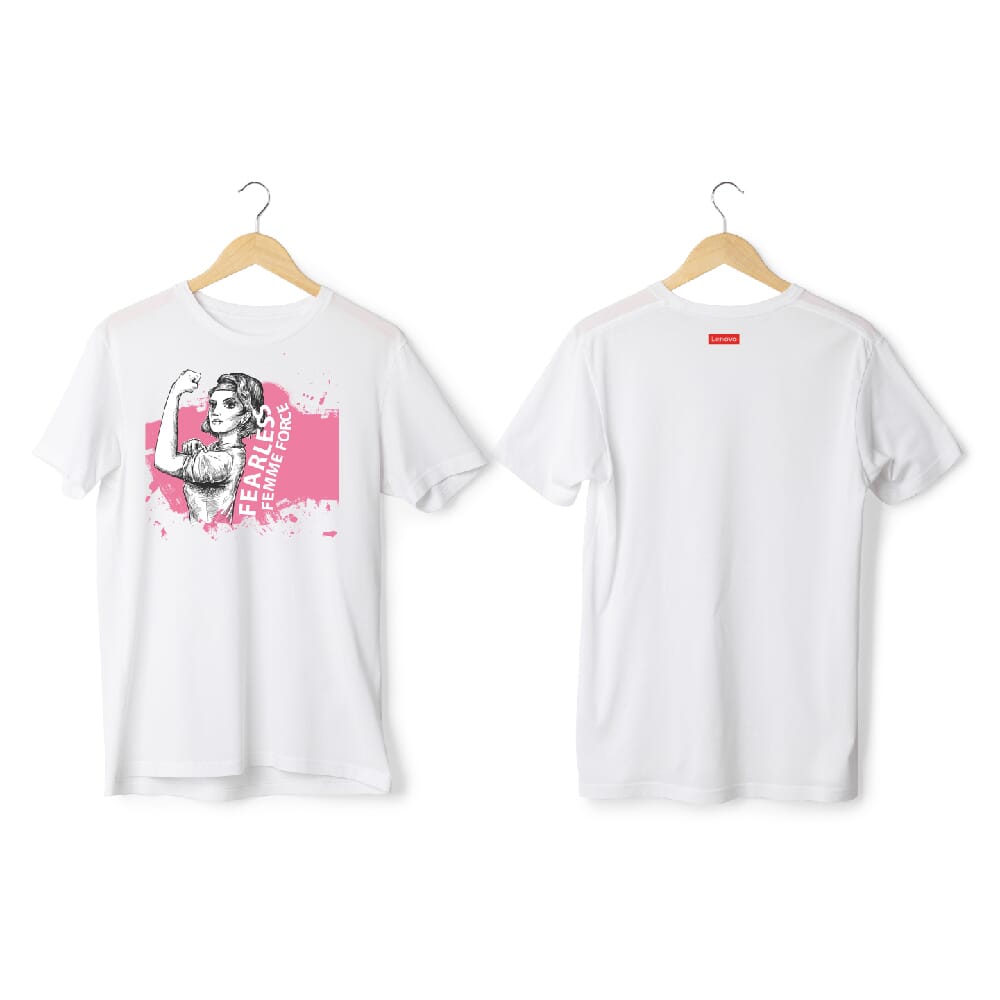 Greys & Blues Chic Pima Round Neck T-Shirt- White